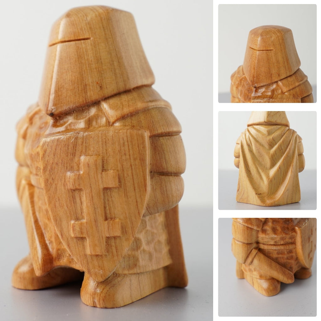 Knight Figurine - Hand-carved Wooden Figurines