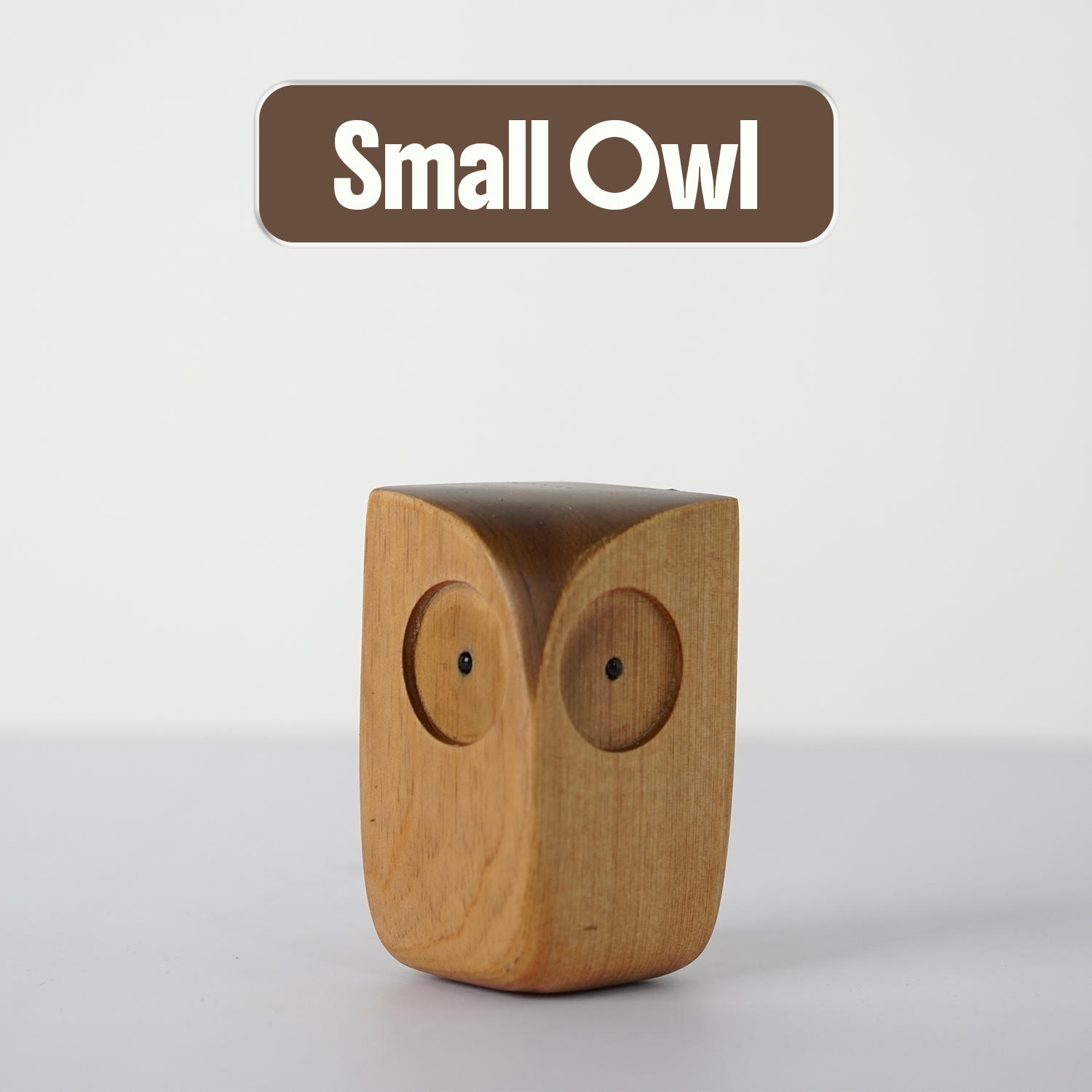 Owl Figurine - Hand-carved Wooden Animal Figurine