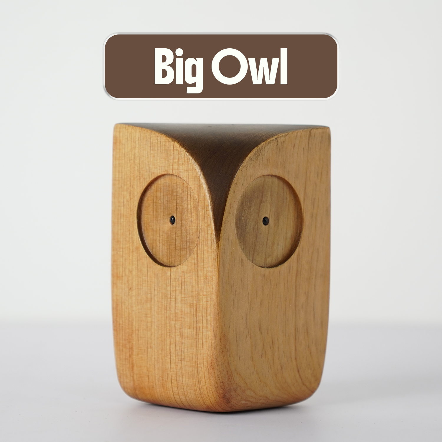 Owl Figurine - Hand-carved Wooden Animal Figurine