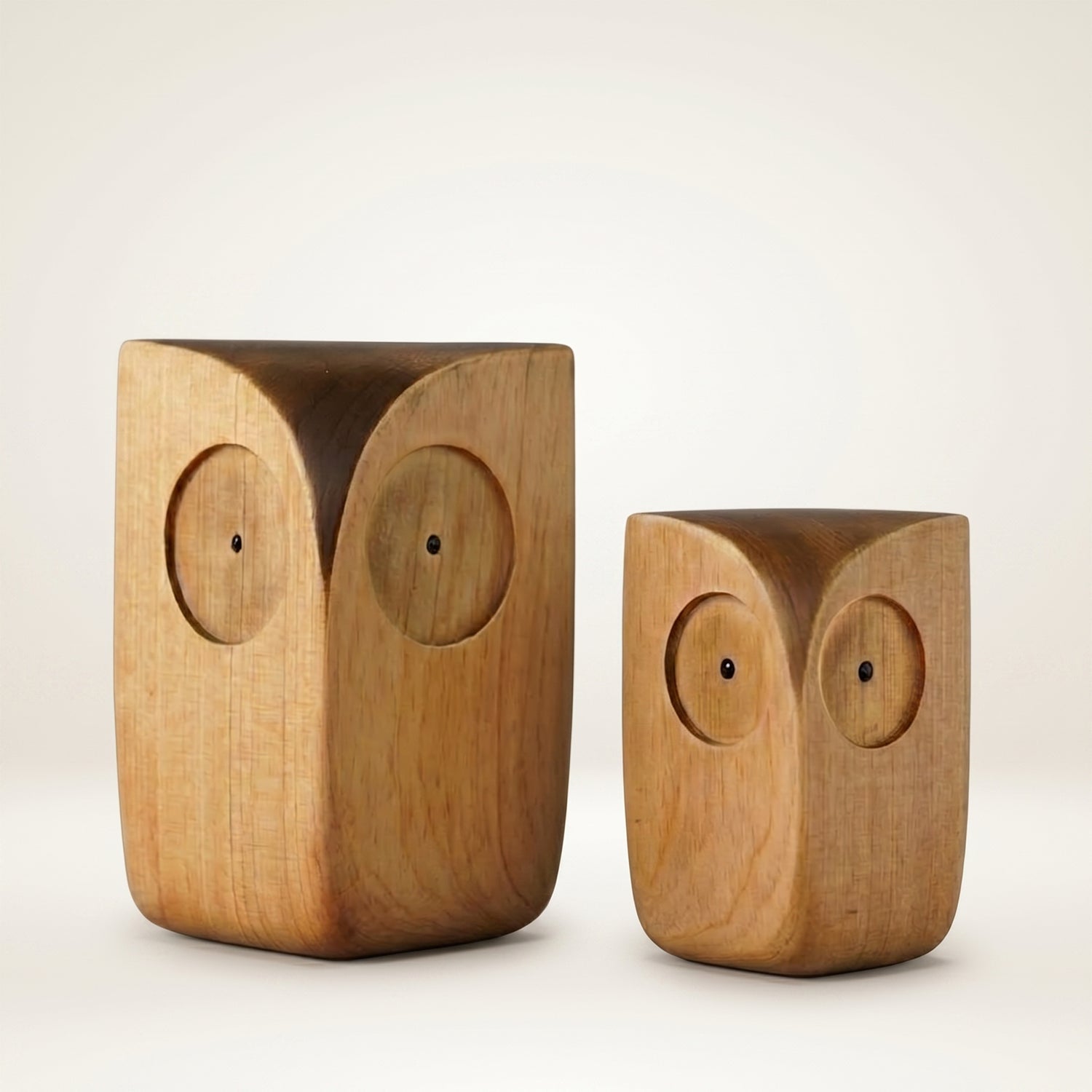 Owl Figurine - Hand-carved Wooden Animal Figurine