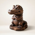 Crocodile Figurine - Hand-carved Wooden Animal Figurines