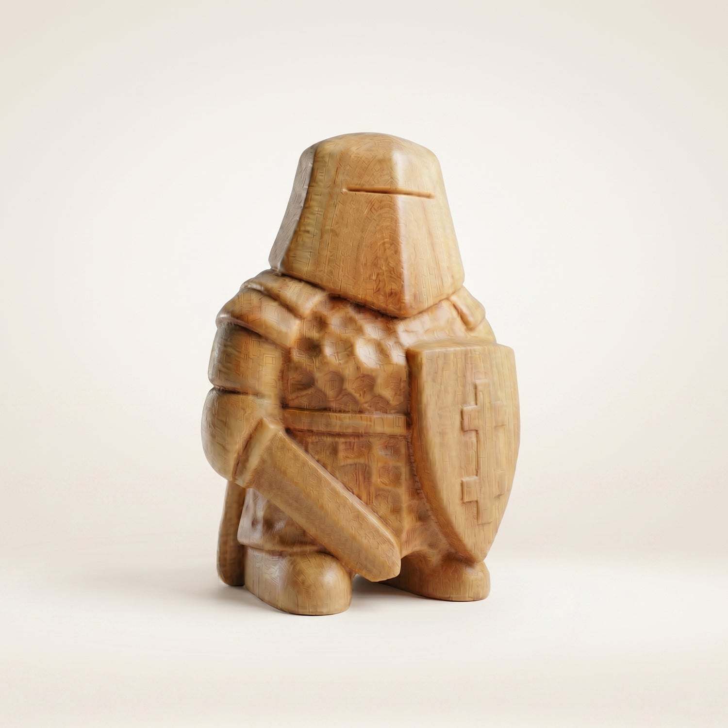 Knight Figurine - Hand-carved Wooden Figurines