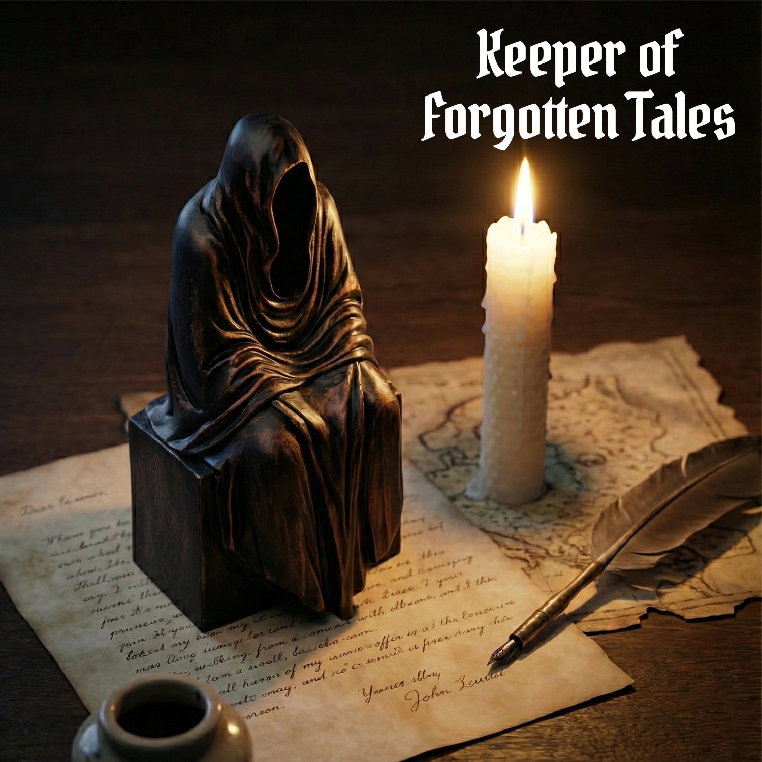 Grim Reaper Figurine - Hand-carved Wooden Figurines