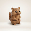 Raccoon Figurine - Hand-carved Wooden Animal Figurine