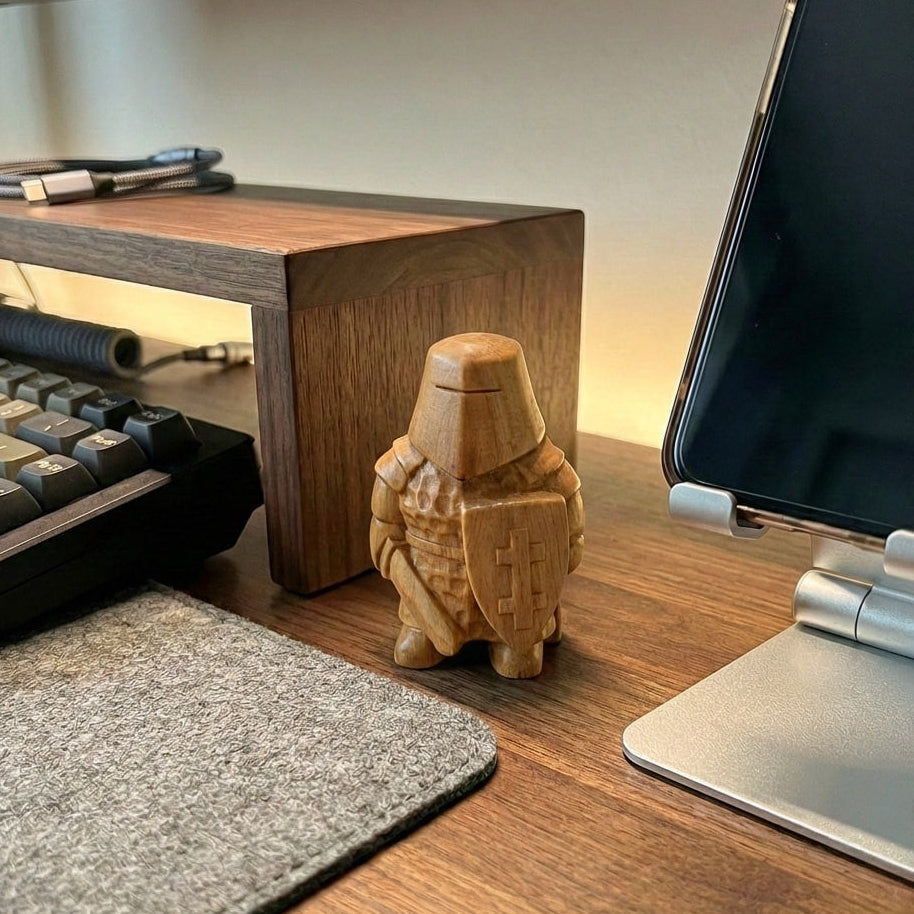 Knight Figurine - Hand-carved Wooden Figurines